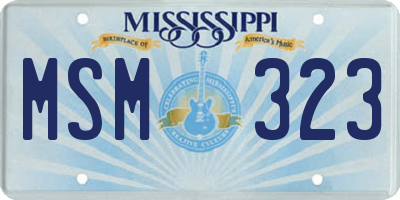 MS license plate MSM323