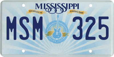 MS license plate MSM325