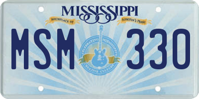 MS license plate MSM330
