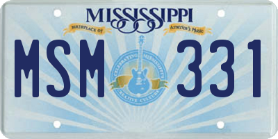 MS license plate MSM331