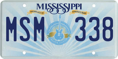 MS license plate MSM338