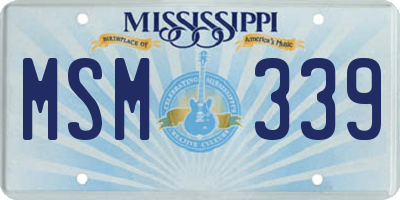 MS license plate MSM339