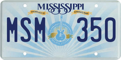 MS license plate MSM350