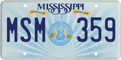 MS license plate MSM359