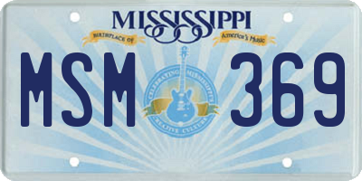 MS license plate MSM369