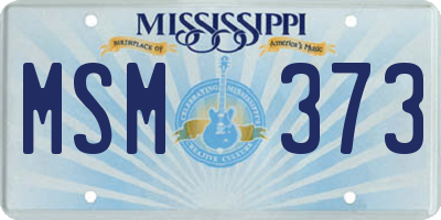 MS license plate MSM373