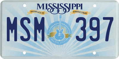 MS license plate MSM397