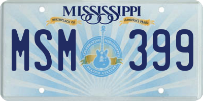 MS license plate MSM399