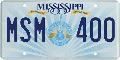 MS license plate MSM400