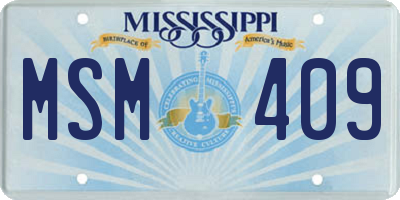 MS license plate MSM409