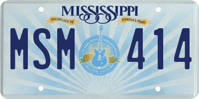 MS license plate MSM414