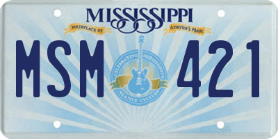 MS license plate MSM421