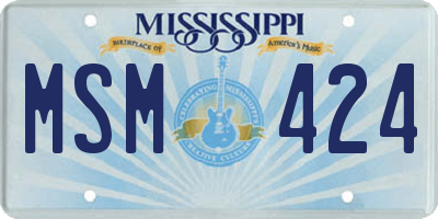 MS license plate MSM424