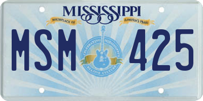 MS license plate MSM425