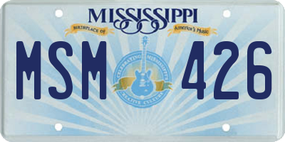 MS license plate MSM426