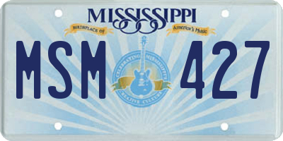 MS license plate MSM427