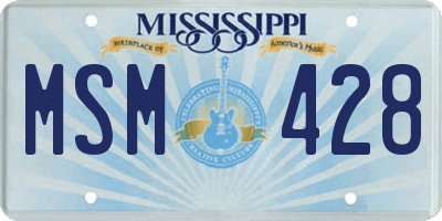 MS license plate MSM428