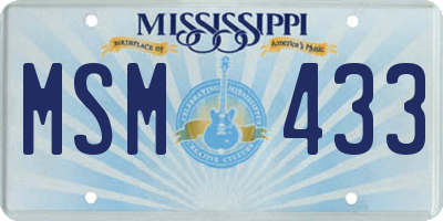 MS license plate MSM433