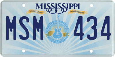 MS license plate MSM434