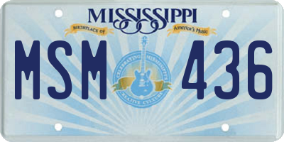 MS license plate MSM436