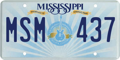 MS license plate MSM437