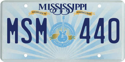 MS license plate MSM440