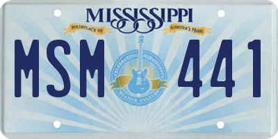 MS license plate MSM441