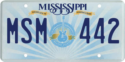 MS license plate MSM442
