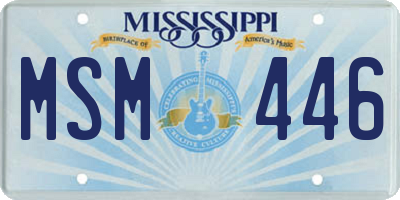 MS license plate MSM446