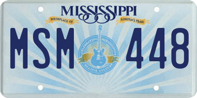 MS license plate MSM448