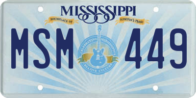 MS license plate MSM449