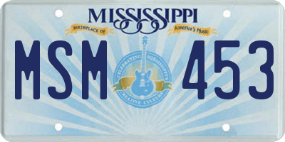 MS license plate MSM453