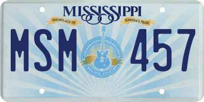 MS license plate MSM457