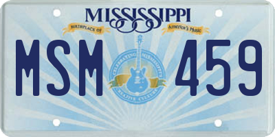 MS license plate MSM459