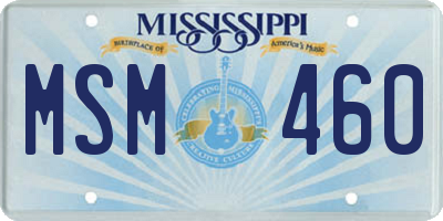 MS license plate MSM460