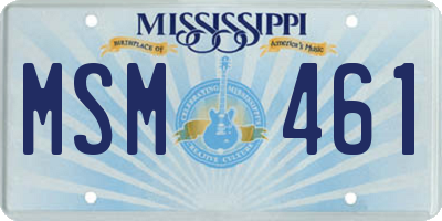 MS license plate MSM461
