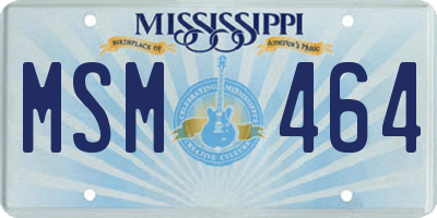 MS license plate MSM464