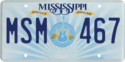 MS license plate MSM467