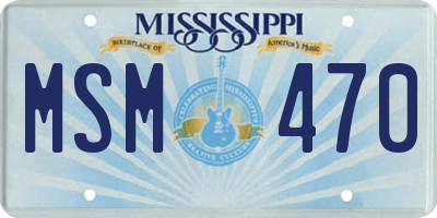 MS license plate MSM470