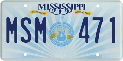 MS license plate MSM471