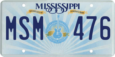 MS license plate MSM476