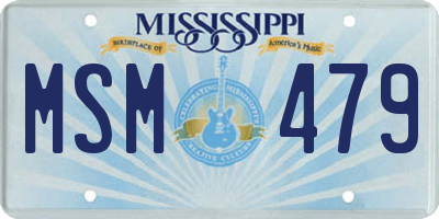 MS license plate MSM479