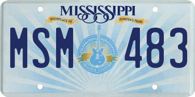 MS license plate MSM483
