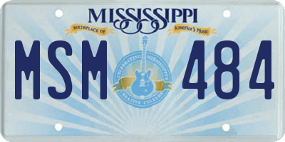 MS license plate MSM484