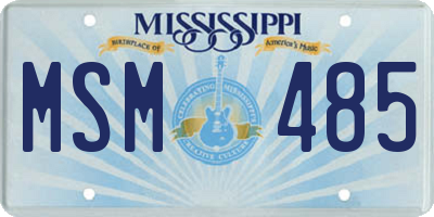 MS license plate MSM485