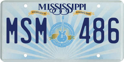 MS license plate MSM486