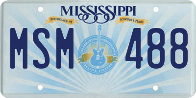 MS license plate MSM488