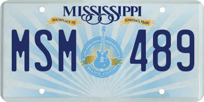 MS license plate MSM489