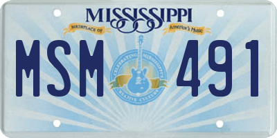 MS license plate MSM491