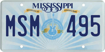 MS license plate MSM495